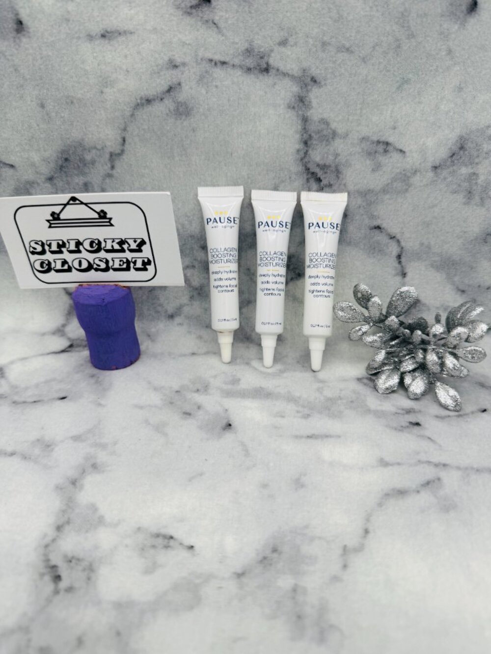 Pause Well-Aging Skincare Gift Set-Collagen Boosting Moisturizer,3 x 5ml-3pc-NEW
